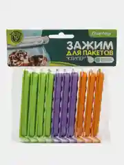 Зажимы для пакетов 10шт "Клипер" Martika