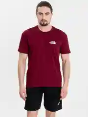 Бордовый мужской спортивный костюм: футболка, шорты