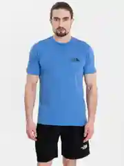 Светло-синий мужской спортивный костюм: футболка, шорты