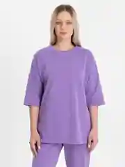 Сиреневый костюм женский. Спортивный. Комплект футболка и брюки