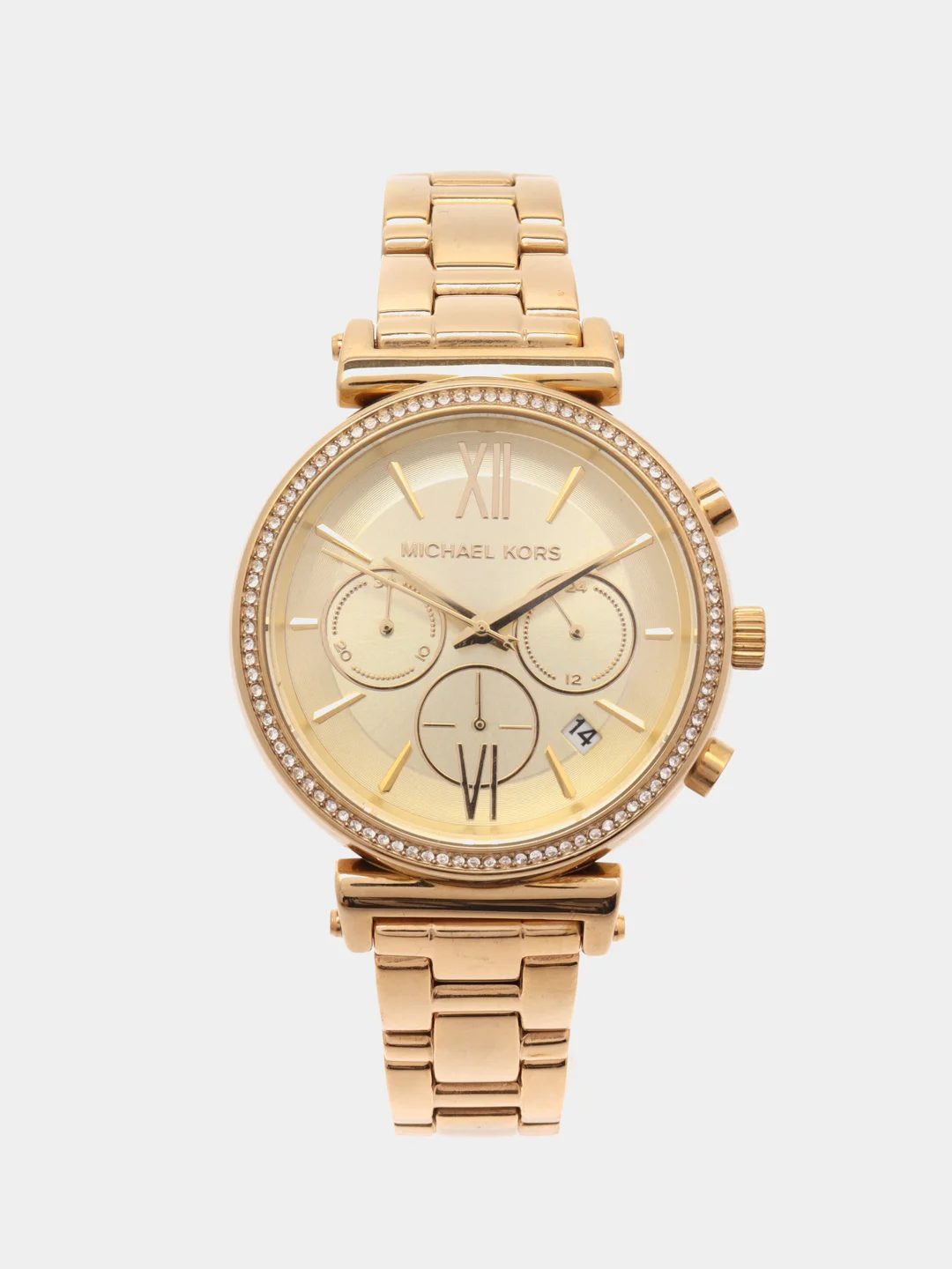 Желтый наручные женские часы Michaell Kors