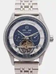 Серый металлик часы механические Omega