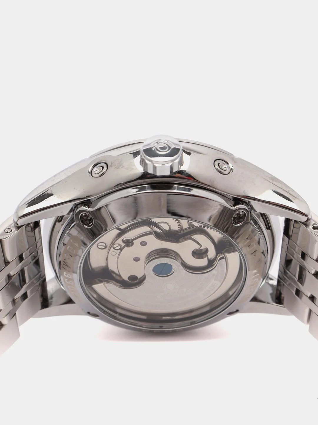 Серый металлик часы механические Omega