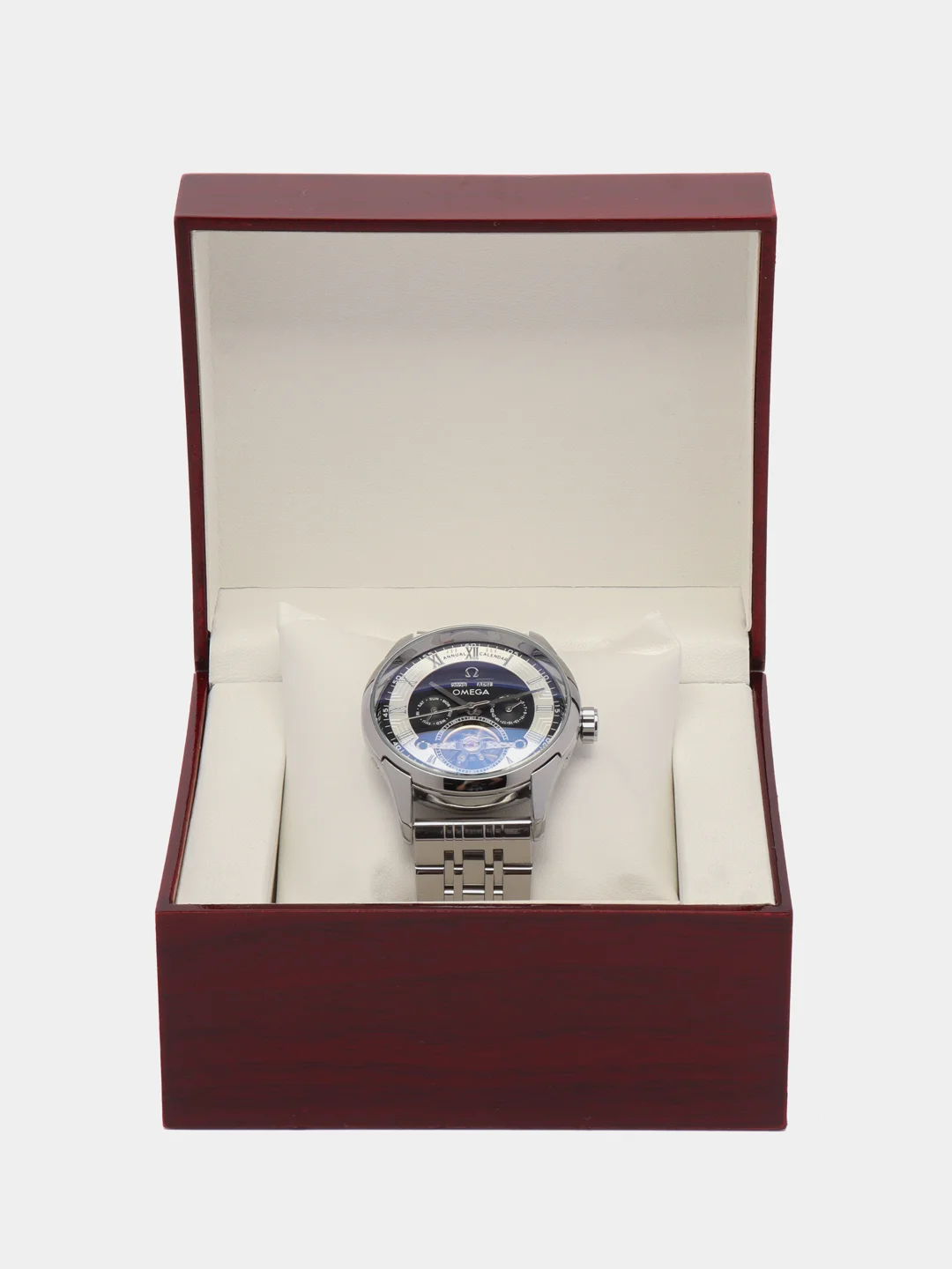 Серый металлик часы механические Omega