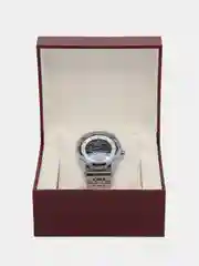 Серый металлик часы механические Omega