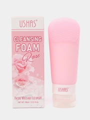 Пенка для умывания и очищения лица с массажной щеточкой Ushas, 95ml