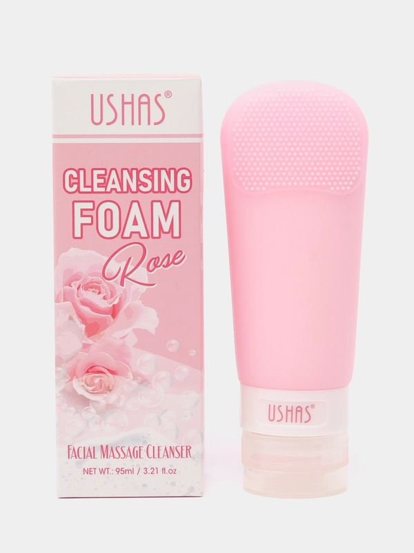 Пенка для умывания и очищения лица с массажной щеточкой Ushas, 95ml