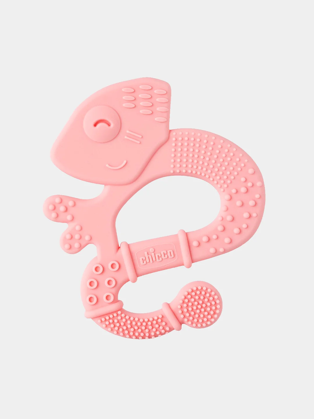 CHICCO Игрушка с зубным кольцом "Хамелеон",розовый, 2мес+