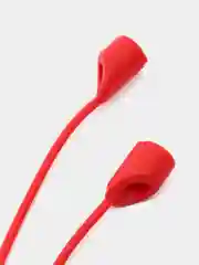 Красный держатель для наушников Airpods 1/2/3/Pro/Pro2/TWS, шнурок, силиконовый