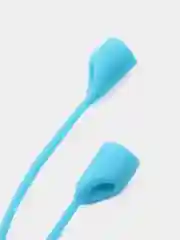 Синий держатель для наушников Airpods 1/2/3/Pro/Pro2/TWS, шнурок, силиконовый