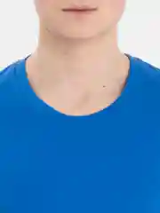 Синий футболка однотонная, мужская, хлопок