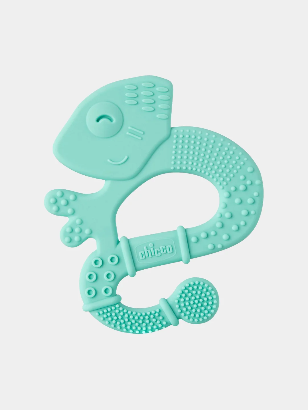 CHICCO Игрушка с зубным кольцом "Хамелеон",голубой, 2мес+