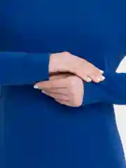 Синий платье лапша миди с разрезом
