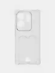 Прозрачный чехол для Infinix Zero 30 4G / Инфиникс Зеро 30 4Г, прозрачный с карманом для карты