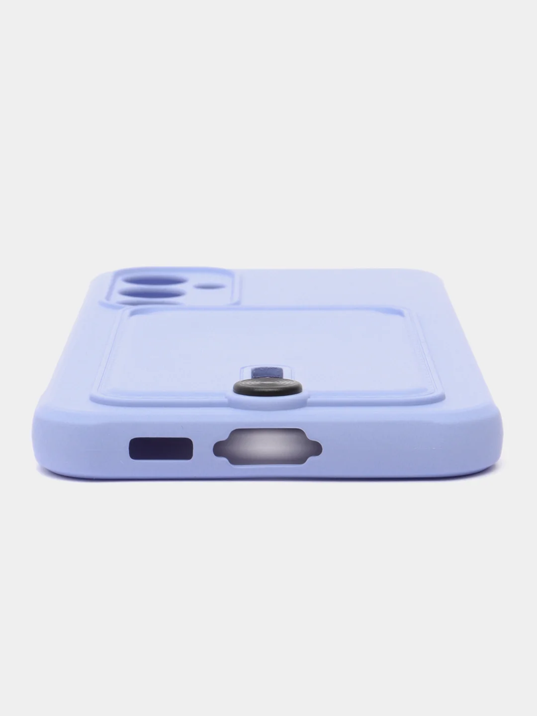 Лавандовый чехол Samsung Galaxy S23 FE/ Самсунг Галакси С23 ФЕ, силиконовый с карманом для карты