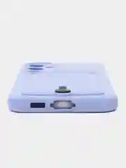 Лавандовый чехол Samsung Galaxy S23 FE/ Самсунг Галакси С23 ФЕ, силиконовый с карманом для карты