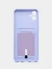 Лавандовый чехол Samsung Galaxy A05 / Самсунг Галакси А05,, силиконовый с карманом для карты