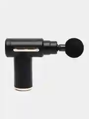 Черный мышечный массажер для тела Fascial Gun,ударный,перкуссионный,антицеллюлитный/ 4 насадки