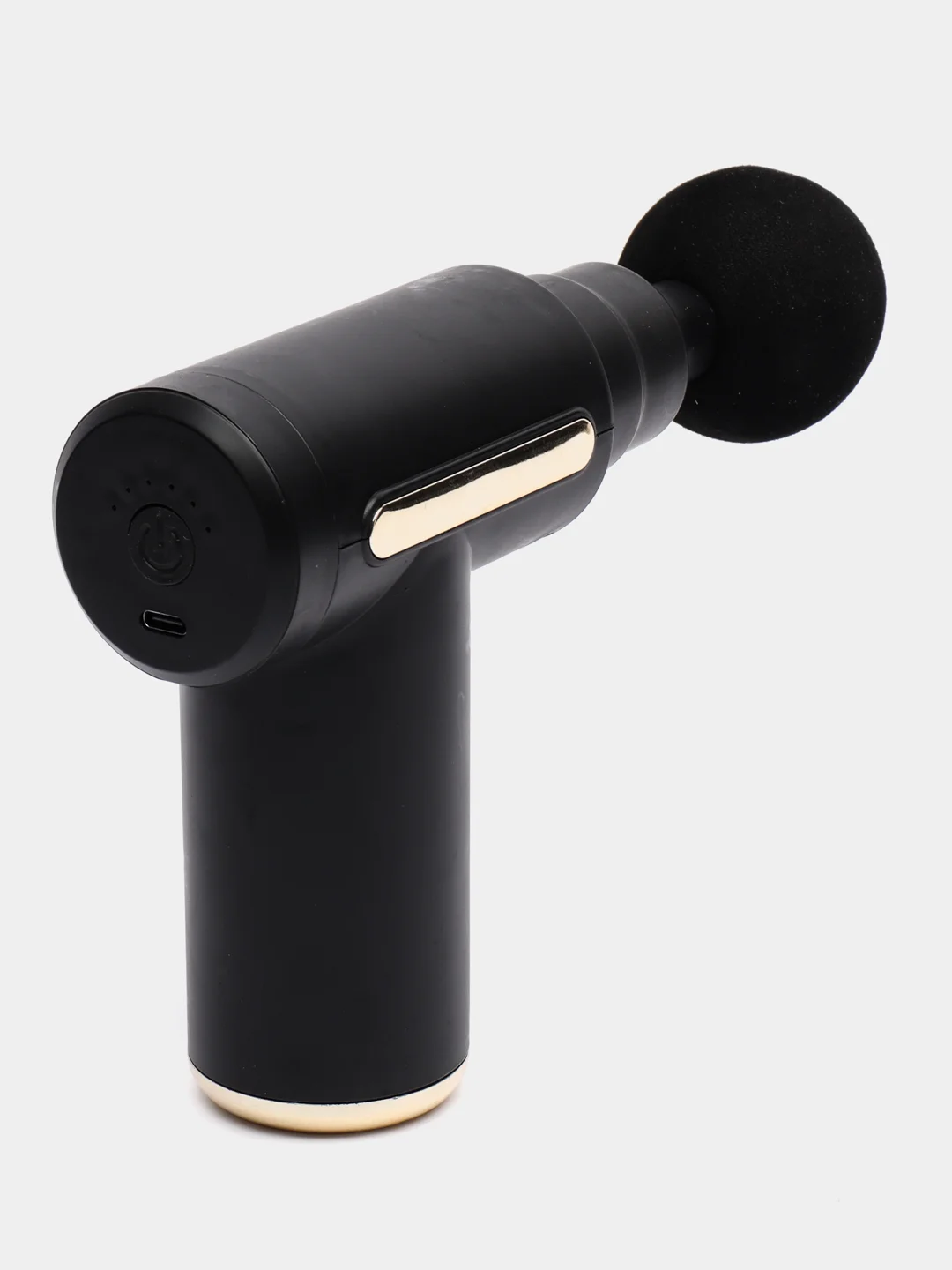 Черный мышечный массажер для тела Fascial Gun,ударный,перкуссионный,антицеллюлитный/ 4 насадки