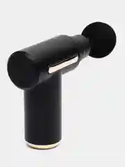 Черный мышечный массажер для тела Fascial Gun,ударный,перкуссионный,антицеллюлитный/ 4 насадки