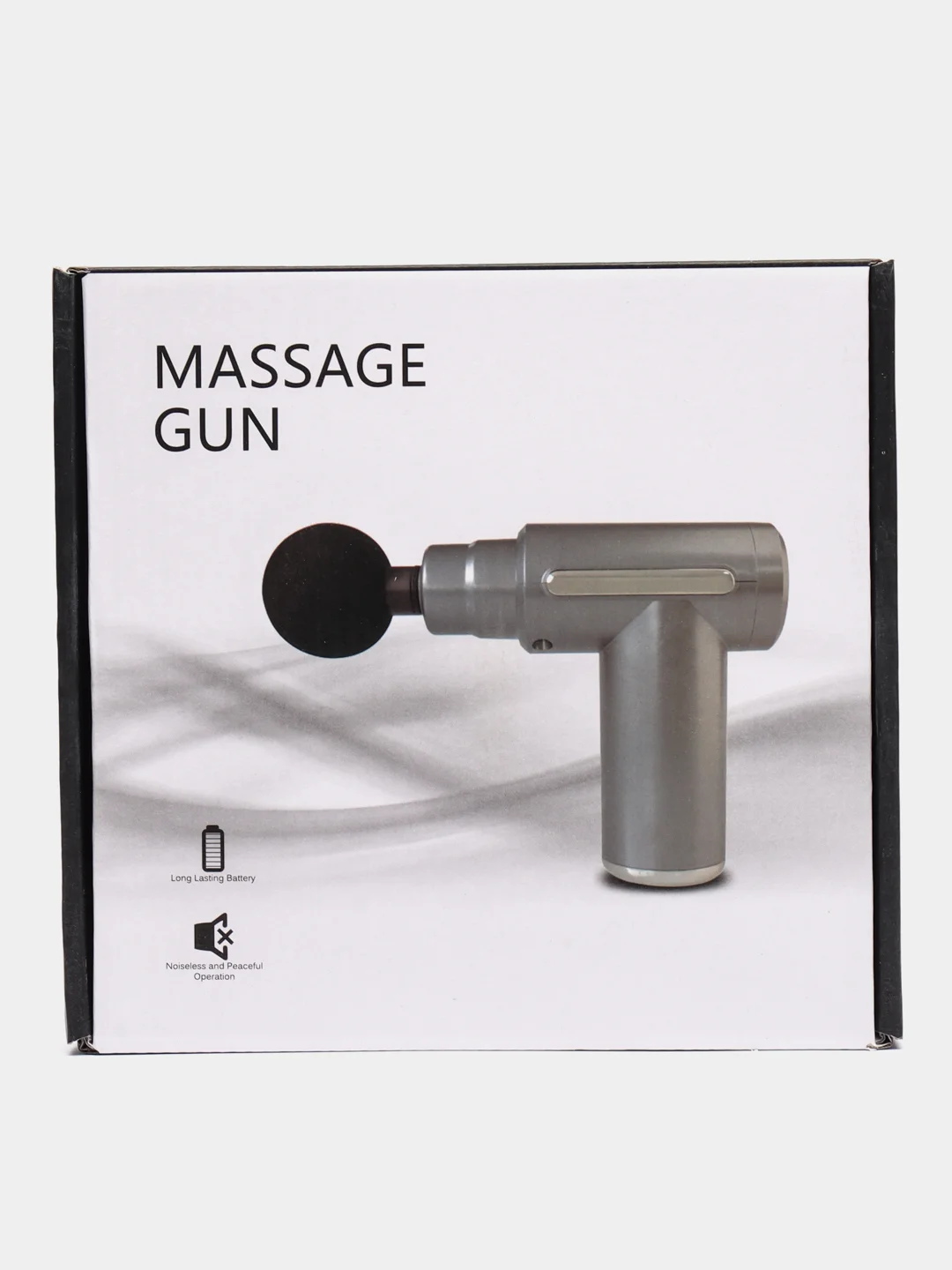 Черный мышечный массажер для тела Fascial Gun,ударный,перкуссионный,антицеллюлитный/ 4 насадки