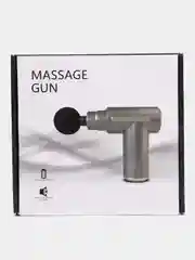 Черный мышечный массажер для тела Fascial Gun,ударный,перкуссионный,антицеллюлитный/ 4 насадки