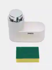 Диспенсер-органайзер DeNASTIA 16.5х7х14.5см (в наборе с одной губкой), цвет белый
