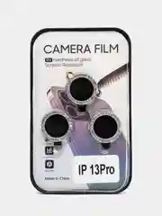 Голубой защитные линзы на камеру Со стразами iPhone 11, 13/Pro/ProMax,14/Pro/ProMax 15/pro/Pro мах
