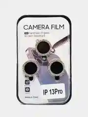 Золотой защитные линзы на камеру Со стразами iPhone 11, 13/Pro/ProMax,14/Pro/ProMax 15/pro/Pro мах