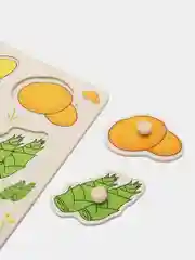 Красный рамка вкладыш для малышей Монтессори/ Деревянные пазлы для развития мелкой моторики