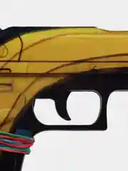 Вишнёвый деревянный пистолет-резинкострел CS:GO, НЕ наклейка, Драгон глсс, Лесной дух, Банан