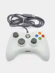 Белый проводной геймпад/джостик XBOX360 и PC controller