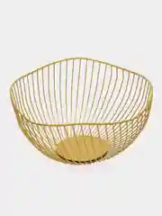 Золотой корзина для фруктов "Металлическая фруктовница" 25 х 14 x 10 см, полоски