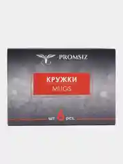 Кружки, подарочный набор для чаепития, 6 шт., 200 мл, , серебро PROMSIZ коллекция Барокко