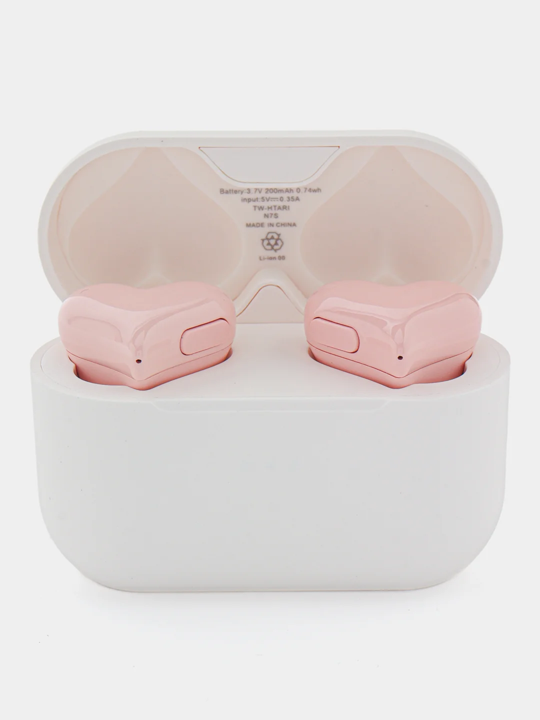 Розовый беспроводные наушники Hear Buds TW-02 в форме сердца с микрофоном, Bluetooth