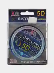 Леска рыболовная Skyline 5D, флюрокарбон, монофильная, прозрачная, для зимней рыбалки