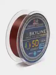 Леска рыболовная Skyline 5D, флюрокарбон, монофильная, прозрачная, для зимней рыбалки