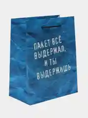 Пакет подарочный с надписью, 18 х 22 х 10 см