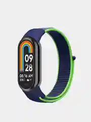 Темно-синий ремешок нейлоновый на липучке для Xiaomi Mi Band 8 / Mi Band 9