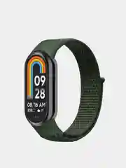 Хаки ремешок нейлоновый на липучке для Xiaomi Mi Band 8 / Mi Band 9