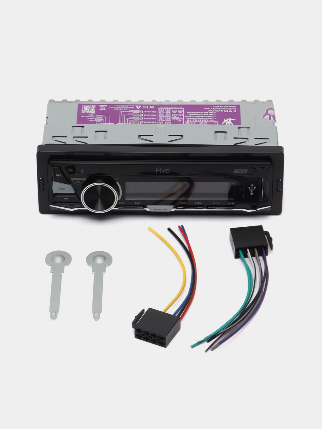 Зеленый автомагнитола 1DIN Five F20 BT