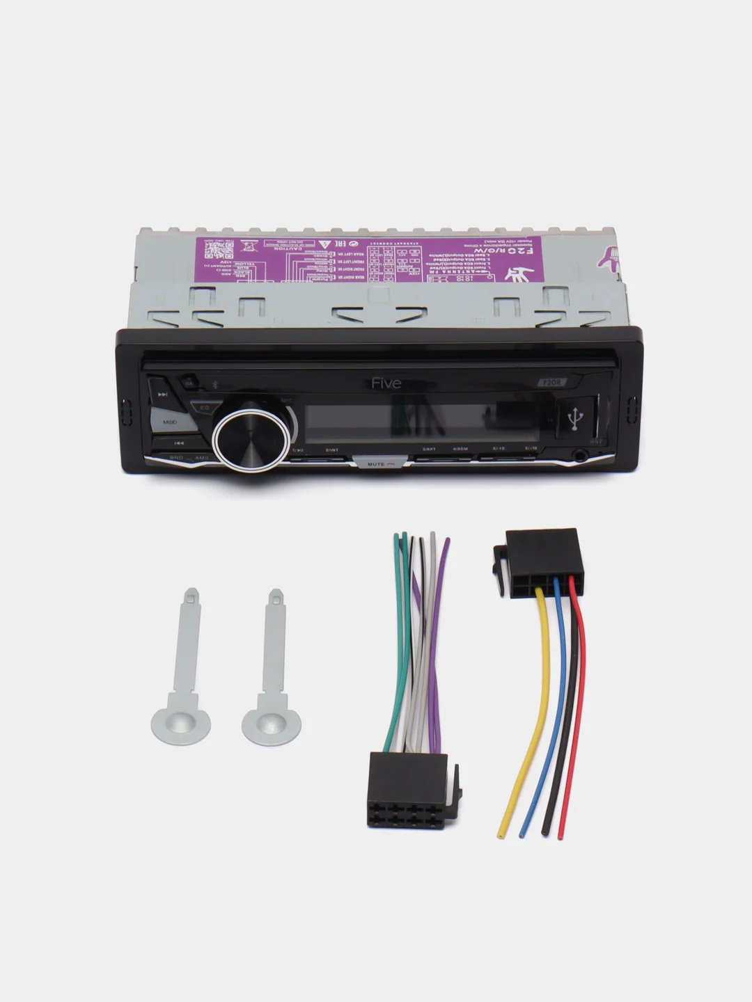 Зеленый автомагнитола 1DIN Five F20 BT