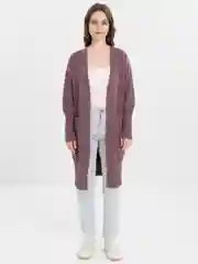 Коралловый кардиган женский удлиненный