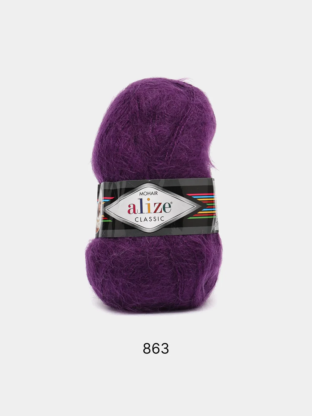 Аметистовый пряжа Alize Mohair Classic new, Ализе Мохер Классик