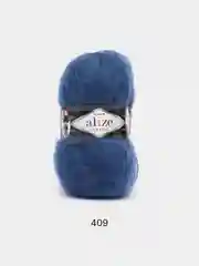 Синий пряжа Alize Mohair Classic new, Ализе Мохер Классик