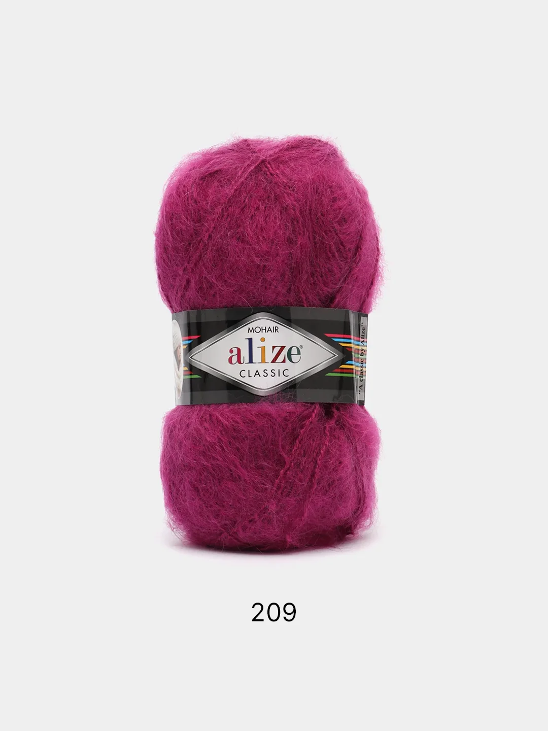 Фуксия пряжа Alize Mohair Classic new, Ализе Мохер Классик
