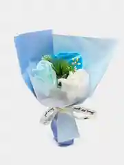 Голубой подарочный букет из мыла на 8 марта / Подарок девочкам /