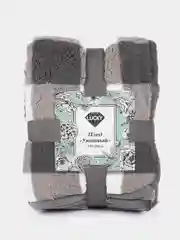 Плед LUCKY Уютный 150х200см, клетка, цвет серый