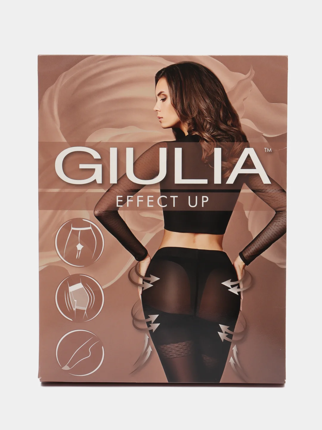 Коричневый колготки корректирующие Giulia EFFECT UP 40 LIFT