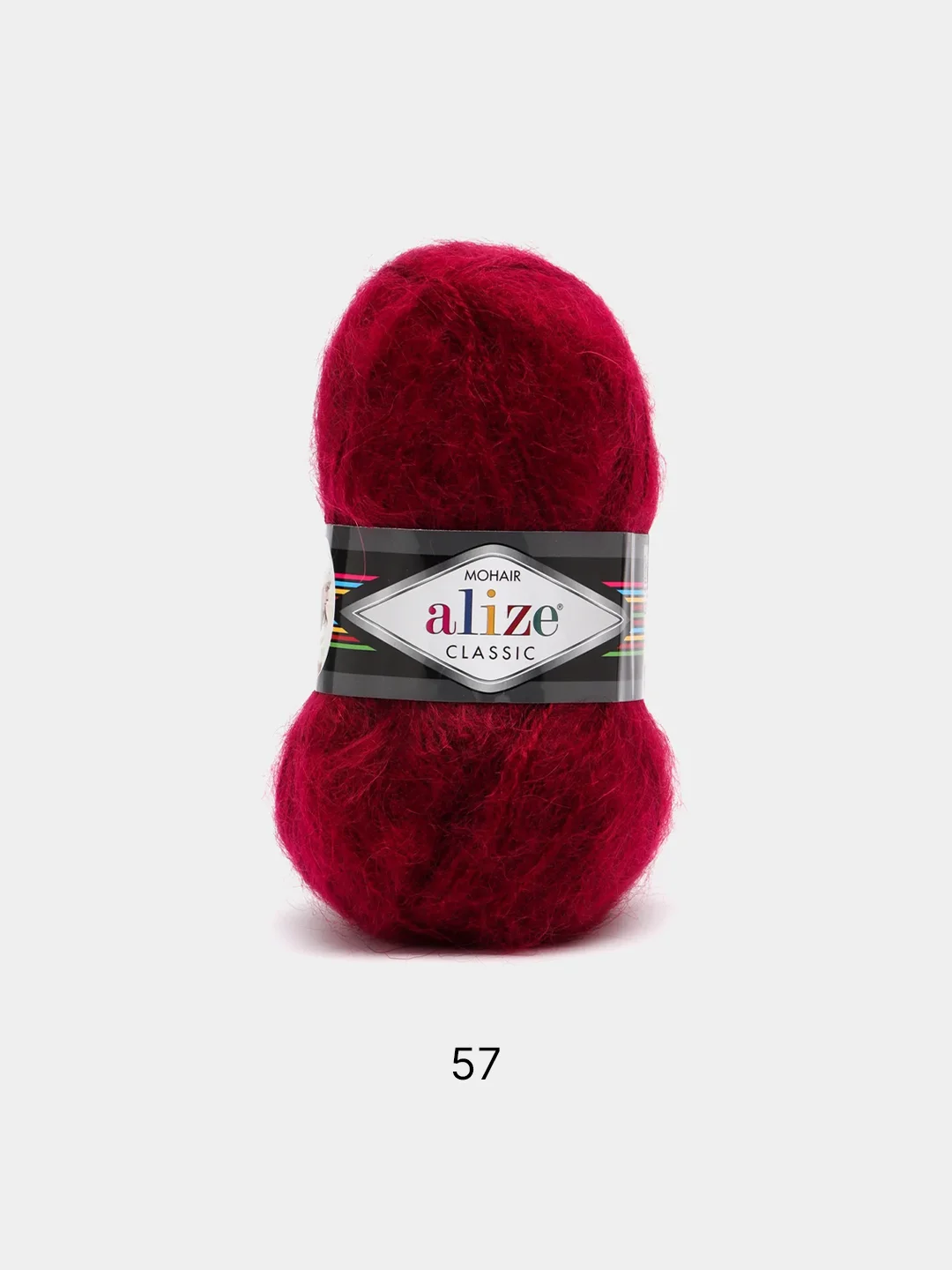 Бордовый пряжа Alize Mohair Classic new, Ализе Мохер Классик